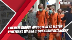 Video 4 Remaja Diduga Anggota Geng Motor Penyerang Warga di Sukabumi Ditangkap