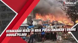 Video Kebakaran Hebat di Koja, Polisi Amankan 1 Orang Diduga Pelaku