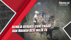 Video 5 Remaja Curi Pagar dan Mainan Besi Milik TK di Palembang