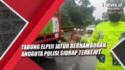 Viral, Anggota Polisi Sidrap Terkejut Tabung Elpiji Jatuh Berhamburan saat Lapor Kondisi Lalin