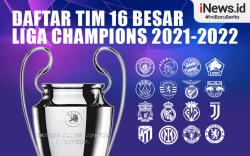 Infografis Daftar Tim 16 Besar Liga Champions 2021-2022