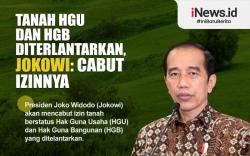Infografis Tanah HGU dan HGB DItelantarkan, Jokowi: Cabut Izinnya