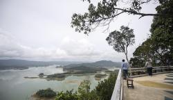 Pulau-Pulau Kecil di Atas Hamparan Danau Puncak Kompe Riau Mirip Raja Ampat