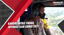 Kakorlantas Tinjau Operasi Lilin Candi 2021 dengan Helikopter