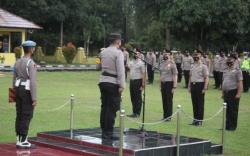 30 Perwira Polres Bangka Tengah Naik Pangkat 