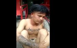 Sok Jago saat Direkam Korban, Pemalak Bertato Ini Menangis di Kantor Polisi 