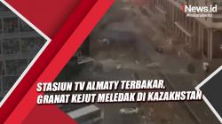 Stasiun TV Almaty Terbakar, Granat Kejut Meledak di Kazakhstan<