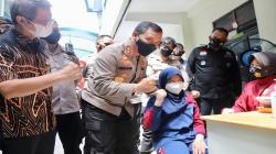 Kapolda Jateng Beri Semangat Anak-Anak Agar Berani Disuntik Vaksin Covid-19 