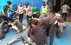  Ratusan Motor dengan Knalpot Brong Terjaring Razia, Pelanggar Didominasi Pelajar