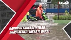 Banjir 50 Cm Lebih Genangi Sejumlah Ruas Jalan di Jakarta Barat