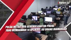Video Polda Metro Jaya Gerebek Kantor Pinjol yang Membawahi 14 Aplikasi, 99 Orang Diamankan