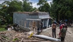 Rumah Rusak akibat Pergerakan Tanah di Desa Cilangkap Lebak