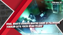 Video Viral, Wanita Dianiaya Mantan Suami di Palembang Terekam CCTV, Polisi Kejar Pelaku