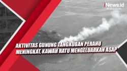 Video Aktivitas Gunung Tangkuban Perahu Meningkat, Kawah Ratu Mengeluarkan Asap