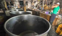 Suasana Sepi Pabrik Tempe dan Tahu Tidak Ada Aktivitas Produksi