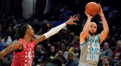 Hasil NBA All Star: Mantap! Stephen Curry Ukir 16 Three Point, Tim LeBron Gilas Tim Durant