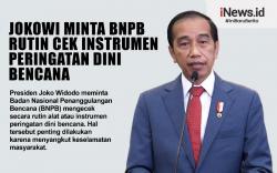Infografis Jokowi Minta BNPB Rutin Cek Instrumen Peringatan Dini Bencana