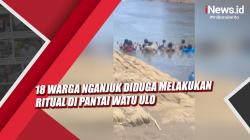 Video 18 Warga Nganjuk Diduga Melakukan Ritual di Pantai Watu Ulo