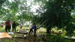 Warga Pameungpeuk Garut Gempar Temukan Mayat Membusuk di Atas Pohon<