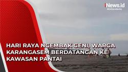 Video Hari Raya Ngembak Geni, Warga Karangasem Berdatangan ke Kawasan Pantai  