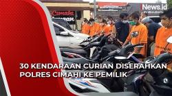 30 Kendaraan Curian Diserahkan Polres Cimahi ke Pemiliknya<