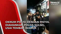 Video Oknum Polisi dengan Pistol Diamankan Polda Sulsel Usai Tembak Warga