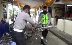 Bikin Bising, 100 Knalpot Sepeda Motor Remaja Palembang Disita Polisi <