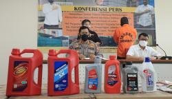 Penampakan Oli Palsu Berbagai Merek Diamankan Bareskrim Polri