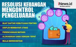 Infografis Resolusi Keuangan Mengontrol Pengeluaran