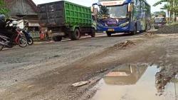Hati-hati! Jalan Provinsi Blora-Purwodadi Rusak Parah
