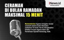 Infografis Ceramah di Bulan Ramadan Maksimal 15 Menit
