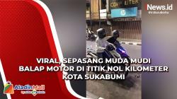 Viral, Sepasang Muda Mudi Balap Motor di Titik Nol Kilometer Kota Sukabumi