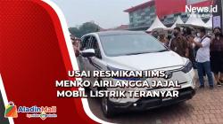 Usai Resmikan IIMS, Menko Airlangga Jajal Mobil Listrik Teranyar