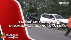 2 Mobil Adu Banteng di Jombang, 3 Orang Luka-Luka