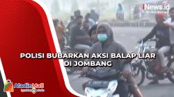 Polisi Bubarkan Aksi Balap Liar di Jombang