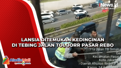Lansia Ditemukan Kedinginan di Tebing Jalan Tol JORR Pasar Rebo