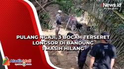 Pulang Ngaji, 3 Bocah Terseret Longsor di Bandung 1 Masih Hilang