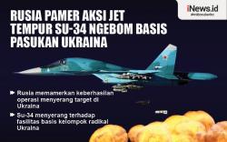 Infografis Rusia Pamer Serangan Jet Tempur Su-34 ke Basis Pasukan Ukraina