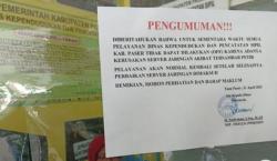 Server Rusak Disambar Petir, Disdukcapil Paser Hentikan Sementara Pelayanan Adminduk<
