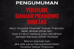  Akun YouTube Ganjar Pranowo Diretas, Netizen: Emang Jalan Menuju RI 1 Sangat Terjal