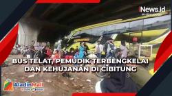 Bus Telat, Pemudik Terbengkelai dan Kehujanan di Cibitung