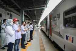 Kementrian BUMN Lepas Mudik Aman Mudik Sehat Bersama BUMN 2022 dengan Moda Kereta Api