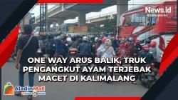 One Way Arus Balik, Truk Pengangkut Ayam Arah ke Jawa Terjebak Macet Berjam-jam di Kalimalang