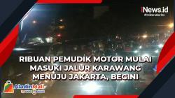  Begini Kondisi Ribuan Pemudik Motor Mulai Masuki Jalur Karawang Menuju Jakarta 
