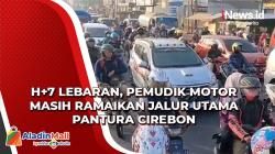 H+7 Lebaran, Pemudik Motor Masih Ramaikan Jalur Utama Pantura Cirebon