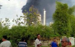 Polda Sumsel Amankan Lokasi Ledakan Pipa Gas di Prabumulih <