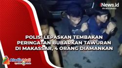 Polisi Lepaskan Tembakan Peringatan Bubarkan Tawuran di Makassar, 4 Orang Diamankan