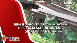 Rem Blong, Truk Tronton Muatan Besi Baja Masuk Jurang di Jalur Pantura