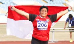 Mantap! Atlet Tolak Peluru Eki Febri Ekawati Tambah Emas Indonesia di SEA Games 2021