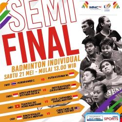 Siang Ini! 4 Pebulu Tangkis Indonesia Beraksi di Semifinal SEA Games 2021, Live MNCTV